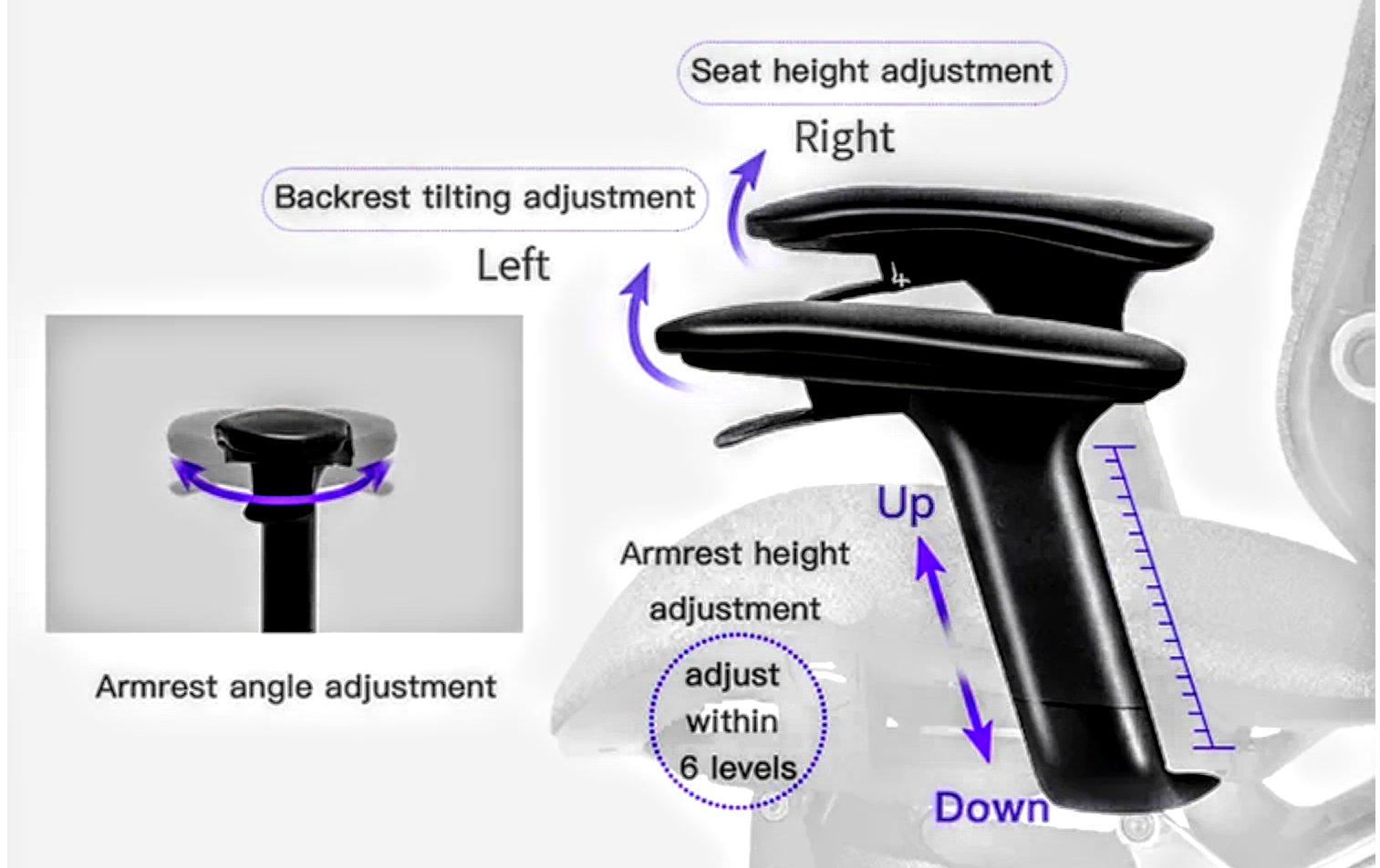 Ergonomic Office Chair - Mesh Back, Highly Adjustable