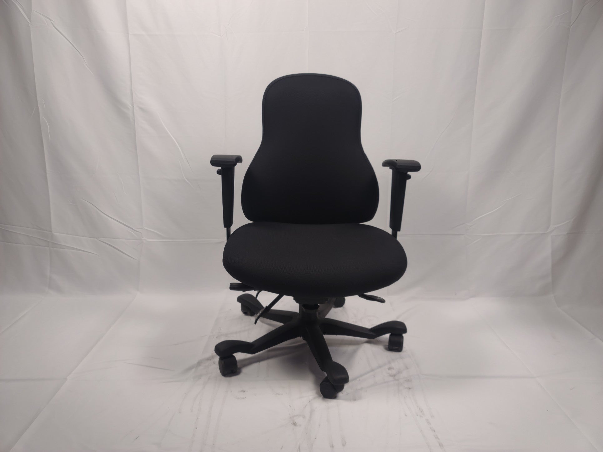 3. Ergonomic Comfort Chair - All Black Upholstery