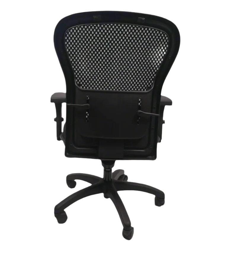 4. Mesh Back Office Chair with Vinyl Seat - All Black