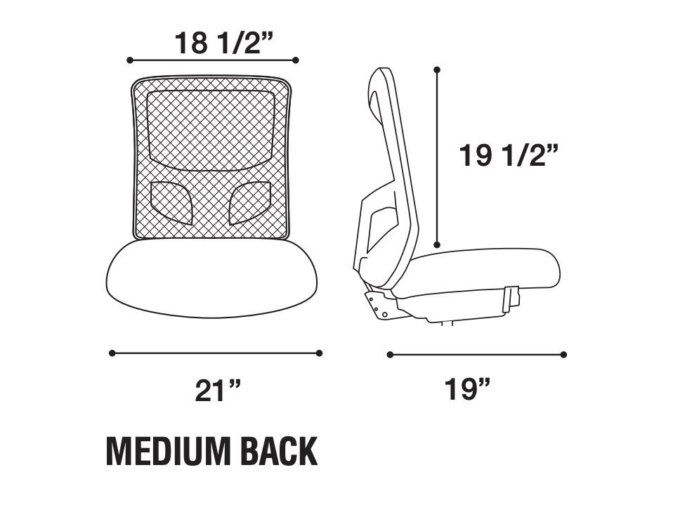 Evolve 1515 - Medium Mesh Back with Upholstered Seat
