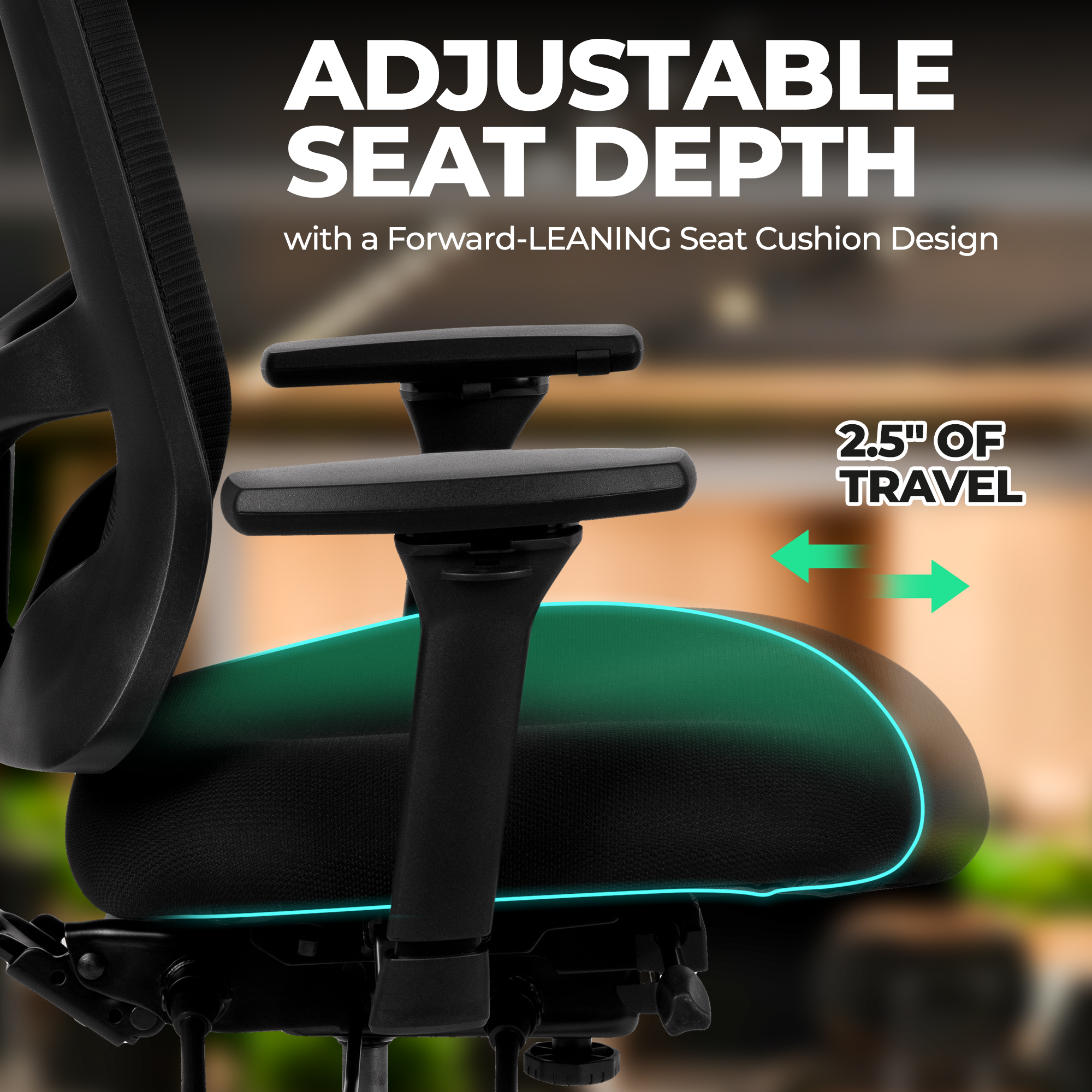 Evolve 1515 - Medium Mesh Back with Upholstered Seat