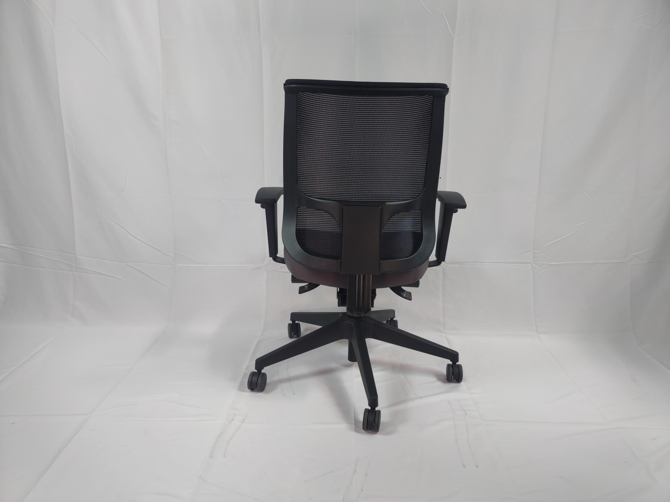 1. Office Chair Grey Cushion, Mesh Back