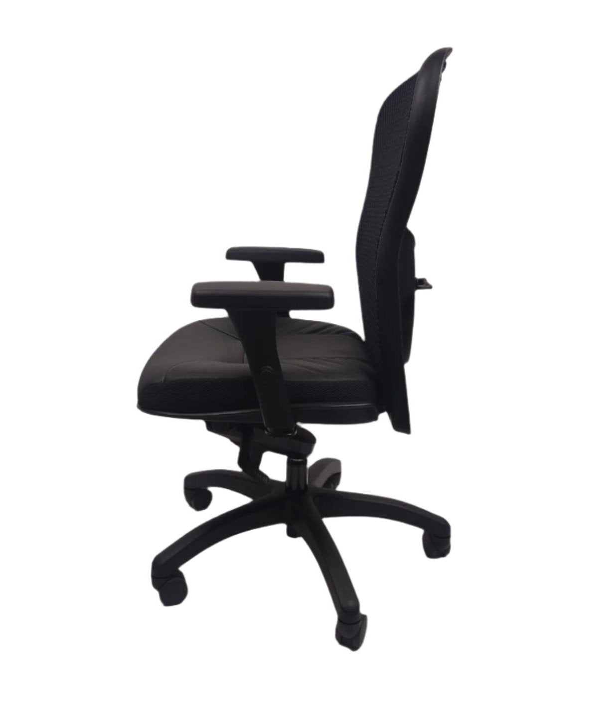 4. Mesh Back Office Chair with Vinyl Seat - All Black