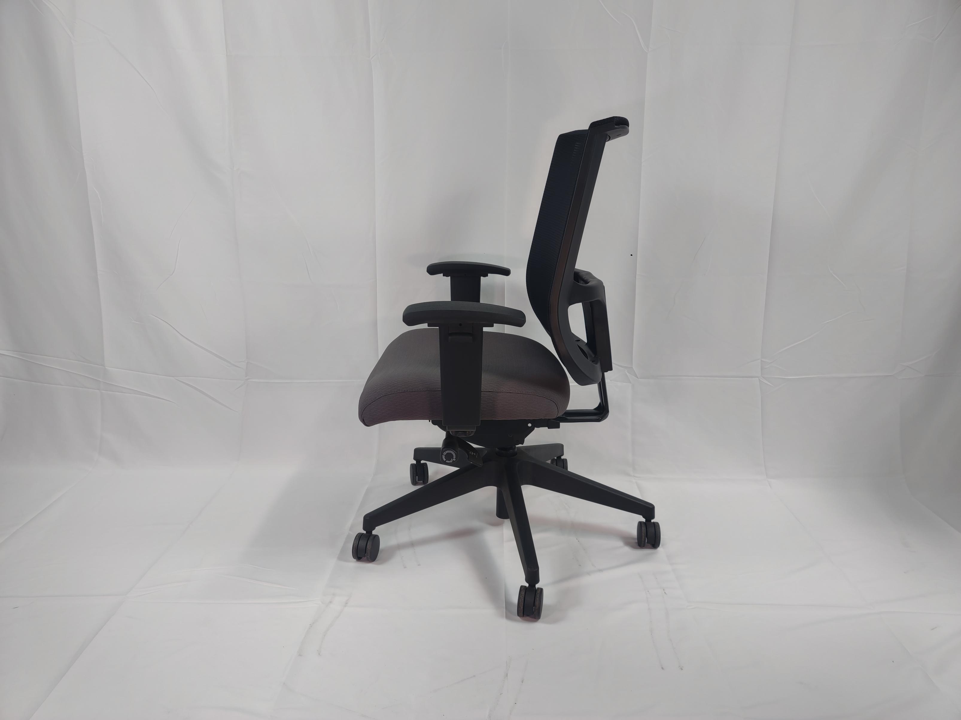 1. Office Chair Grey Cushion, Mesh Back