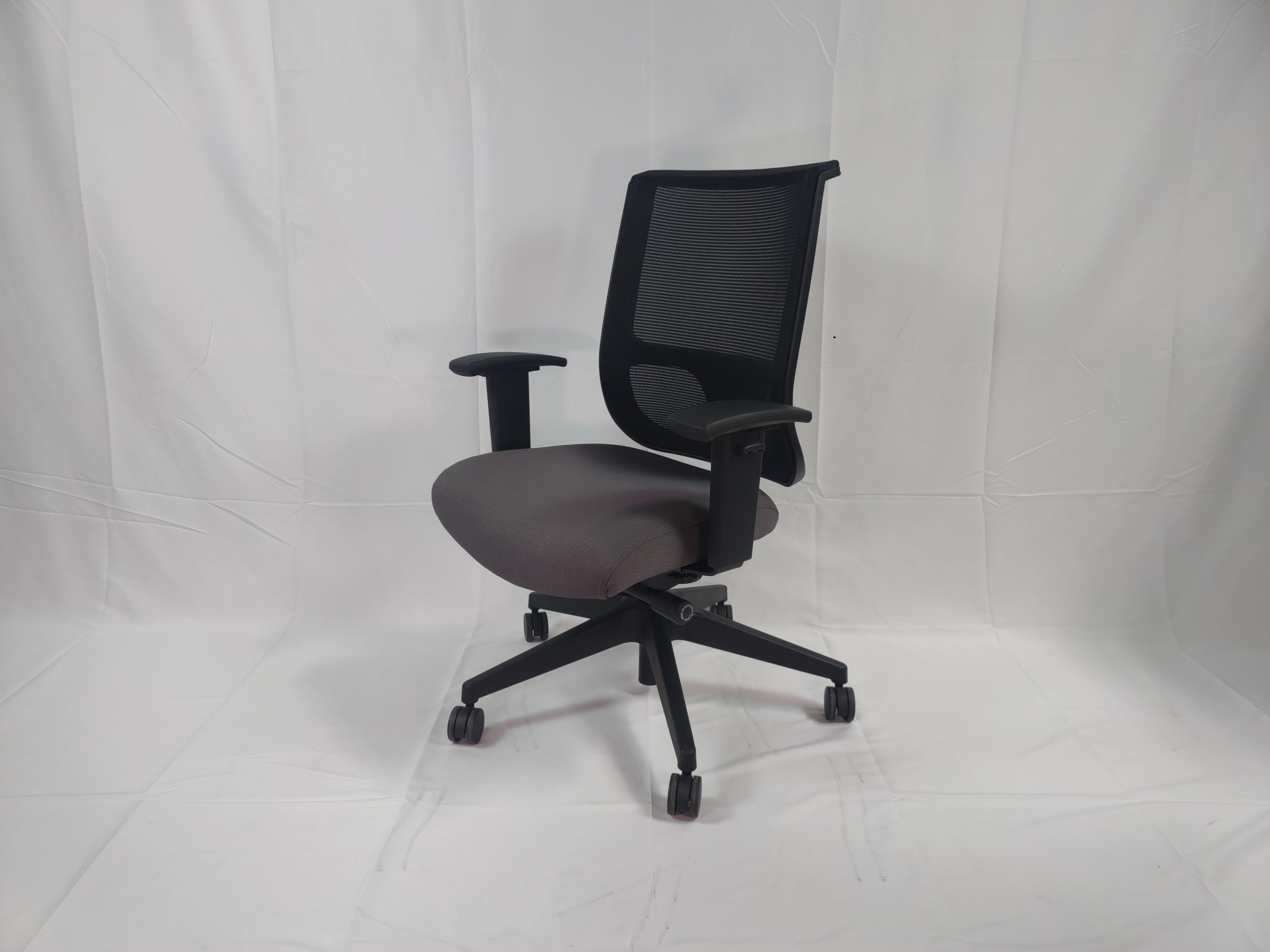 1. Office Chair Grey Cushion, Mesh Back