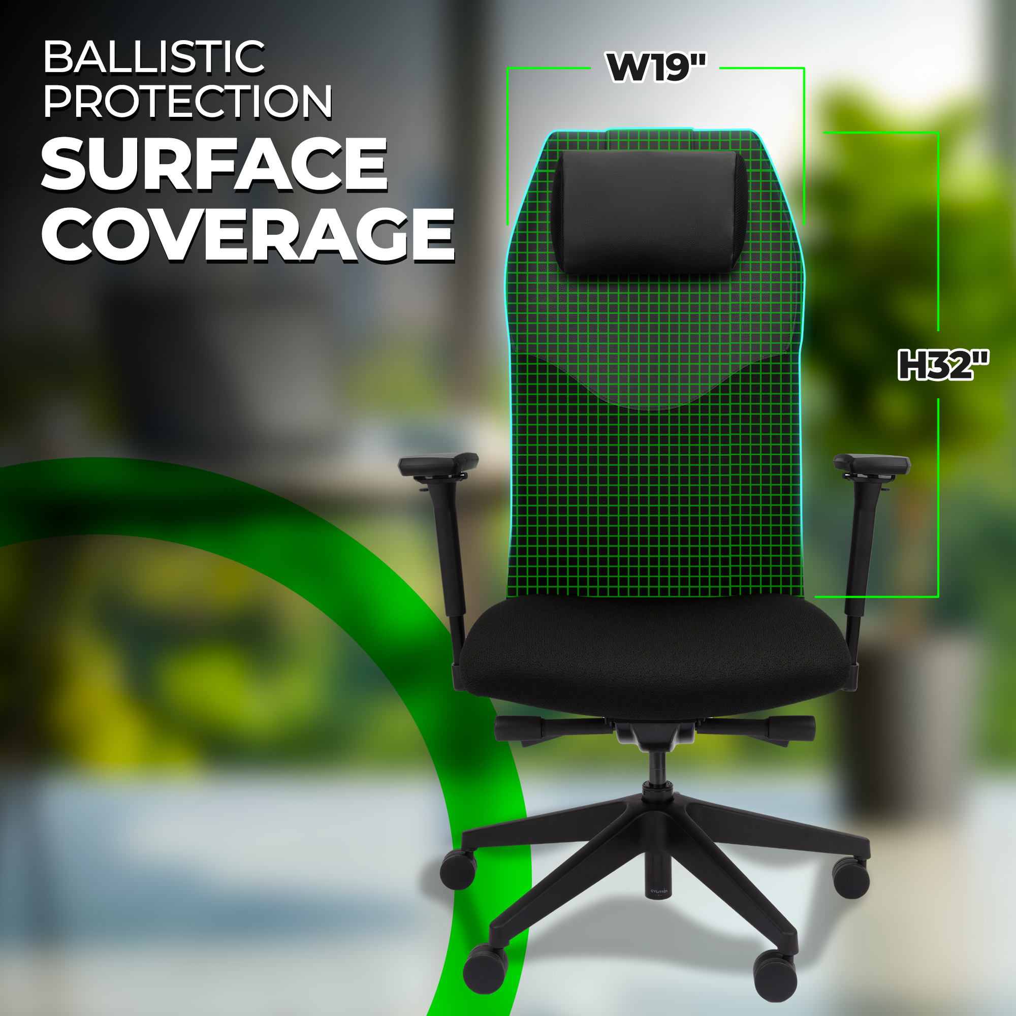 Trademark - Supreme Ergonomic Office Chair - Ballistic Chair